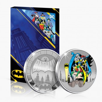 Пам'ятна монета “DC Comics - Бетмен”. Офіційна монета з альбомом та вкрита сріблом 999 проби (50021)