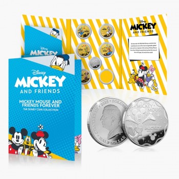 Півдолара, Соломонові Острови, 2025 – “Disney: Міккі Маус та друзі назавжди”. Офіційна монета з альбомом та вкрита сріблом 999 проби. Законний платіжний засіб (50026)
