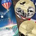 Півдолара, Самоа, 2023 – “Гора Рашмор” - серія «Американські патріоти – Пам’ятки та Дива”. Монета покрита 24-каратним золотом. Законний платіжний засіб (50077)