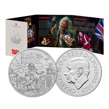 5 фунтів, Великобританія, 2025 - "Iron Maiden". Законний платіжний засіб (50152)