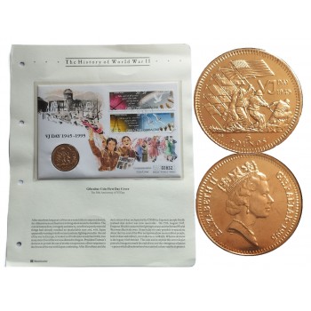 5 фунтів, Гібралтар, 1995 - "День перемоги над Японією" (50253)