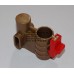 Осьовий блок переднього колеса + фіксатор у зборі до коляски Geoby D222, D205, D208, D209 (коричневий (28215)