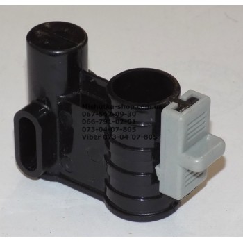 Осьовий блок переднього колеса + фіксатор у зборі до коляски Geoby D222, D205, D208, D209 (чорний-св. сірий) (17379)