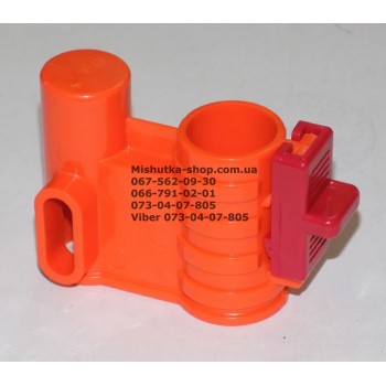 Осьовий блок переднього колеса + фіксатор у зборі до коляски Geoby D205, D208, D209 (помаранчевий) (28225)