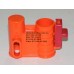 Осьовий блок переднього колеса + фіксатор у зборі до коляски Geoby D205, D208, D209 (помаранчевий) (28225)