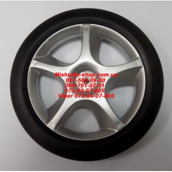 Акція. Колесо заднє до коляски Geoby С409/C409M (сіре) (діаметр диска 160мм, ширина 30мм) (28367)