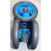 Колесо заднє в зборі до коляски Geoby D208, D205, SD209, D388, D204 та інші (блакитний-сірий) (145*7) (28760)