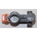 Осьовий блок переднього колеса + фіксатор у зборі до коляски Geoby D222, D205, D208, D209 (темно-сірий-оранжевий) (29067)