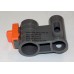 Осьовий блок переднього колеса + фіксатор у зборі до коляски Geoby D222, D205, D208, D209 (темно-сірий-оранжевий) (29067)