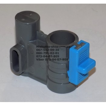 Осьовий блок переднього колеса + фіксатор у зборі до коляски Geoby D222, D205, D208, D209 (темно-сірий-блакитний) (29068)