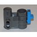 Осьовий блок переднього колеса + фіксатор у зборі до коляски Geoby D222, D205, D208, D209 (темно-сірий-блакитний) (29068)