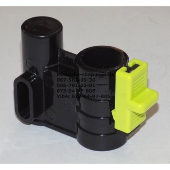 Осьовий блок переднього колеса + фіксатор у зборі до коляски Geoby D222, D205, D208, D209 (чорний-салатовий) (29071)
