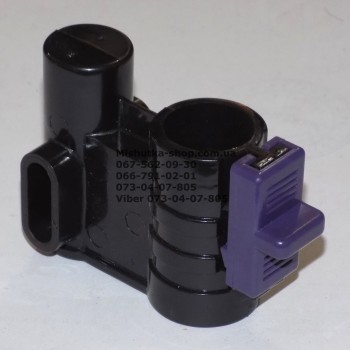 Осьовий блок переднього колеса + фіксатор у зборі до коляски Geoby D222, D205, D208, D209 (чорний-фіолетовий) (29072)
