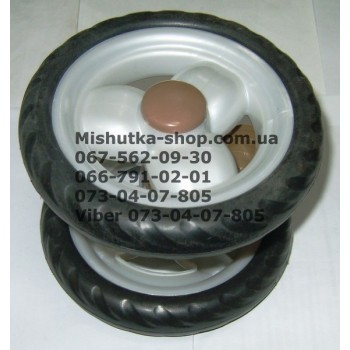 Блок переднього колеса до коляски Geoby D208 (білий-чорний) (145*7) (28472)