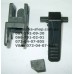 Осьовий блок заднього колеса + гальмівна педаль до коляски Geoby D208, D205, D209, D388 (чорний корпус - чорна педаль) (d=16мм, 16*16мм) (28103)