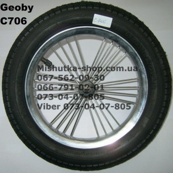 Колесо переднє Geoby C706 (сіра покришка) (17316-1)