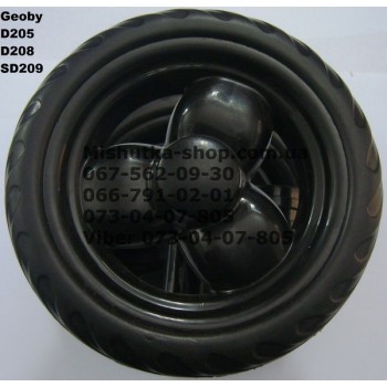 Блок переднього колеса до коляски Geoby D208 (чорний-чорний) (145*7) (17367-2)